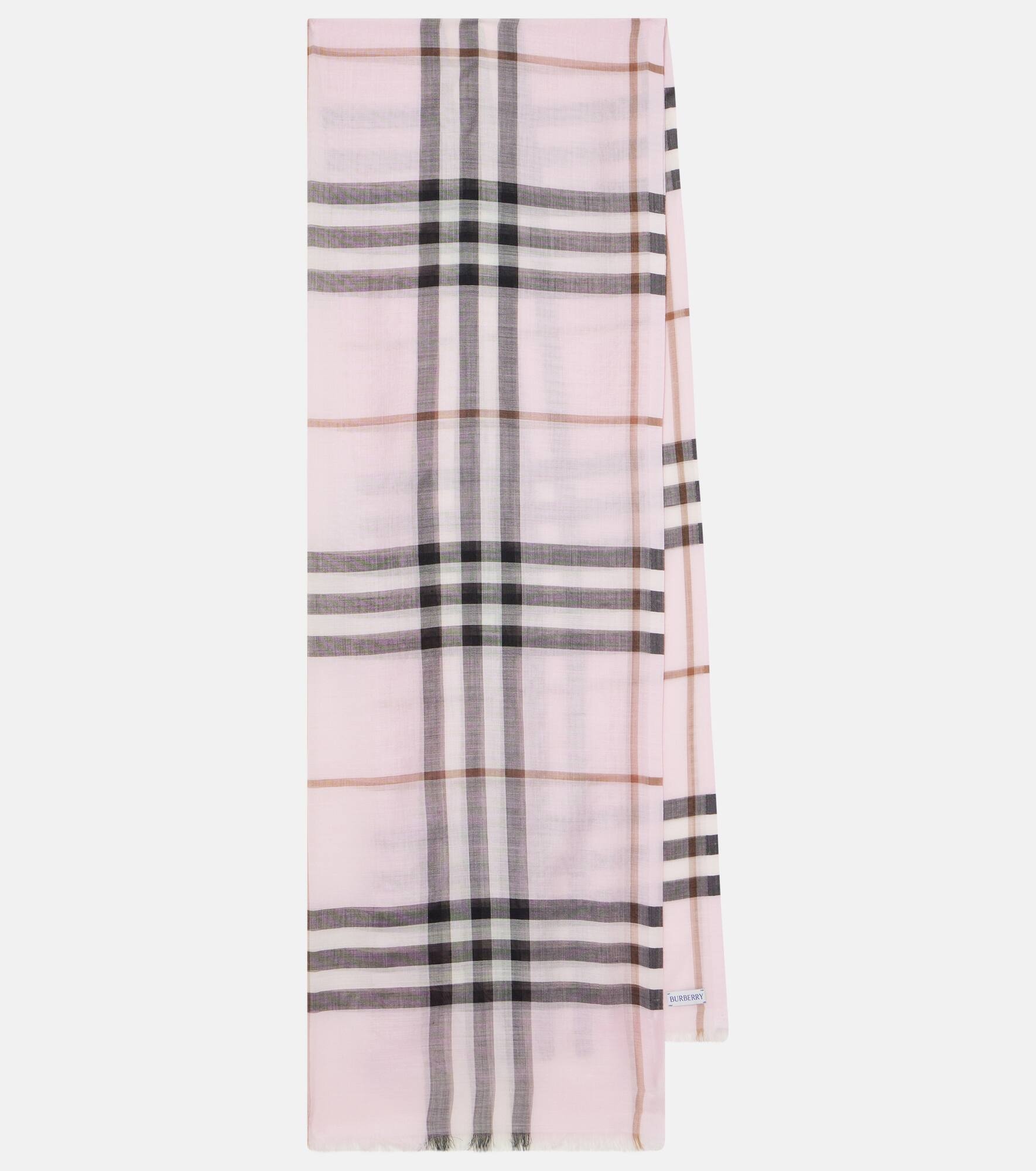 Burberry Check wool and silk scarf - 1