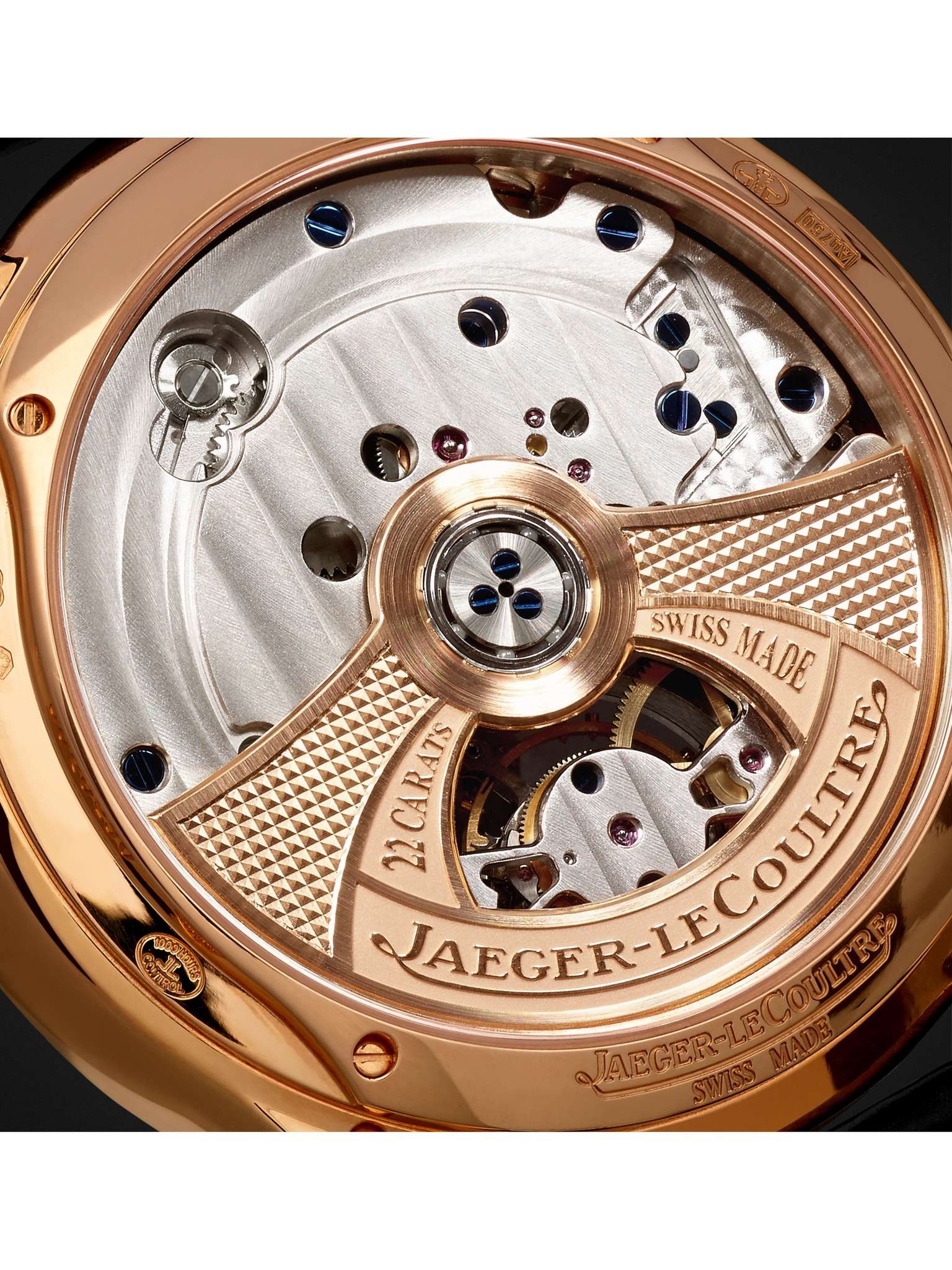 Master Ultra Thin Tourbillon 40mm 18-Karat Rose Gold and Alligator Watch - 7