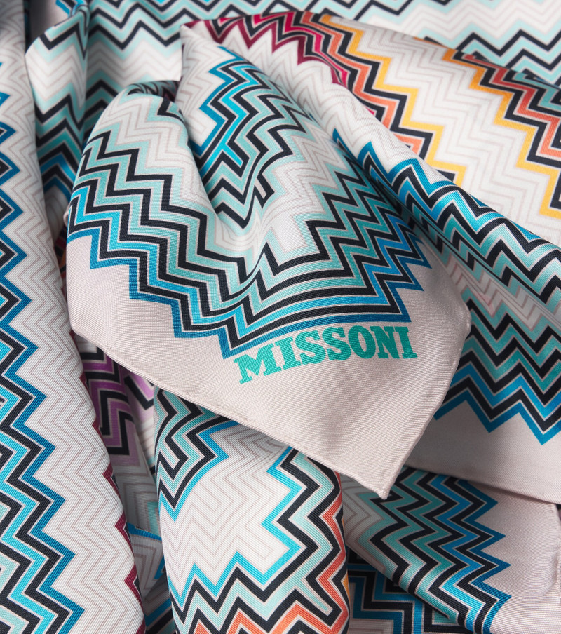 Zigzag silk twill scarf 4