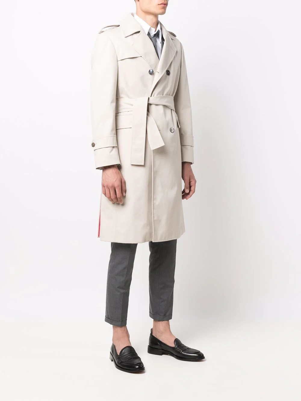 belted trench coat - 3