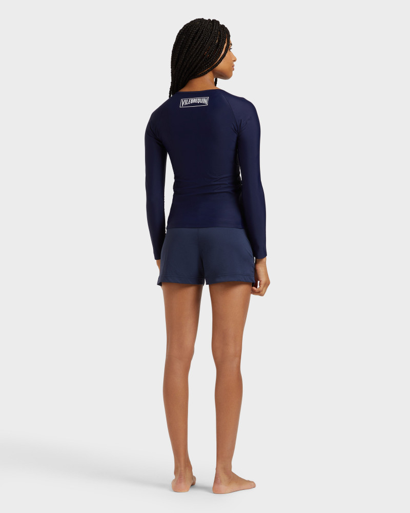 Women Zipper Rashguard Solid 3