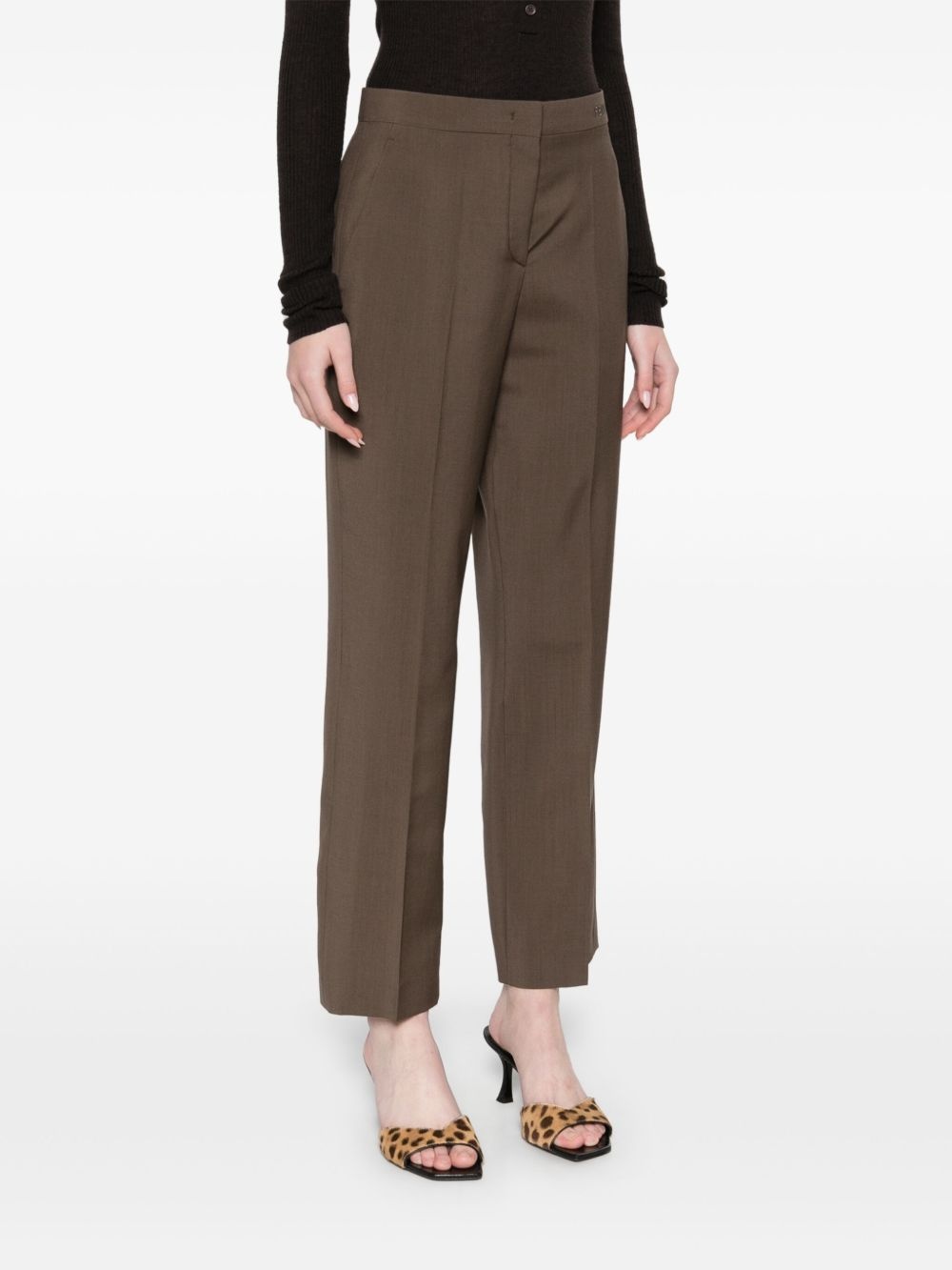 logo-embroidered trousers - 3