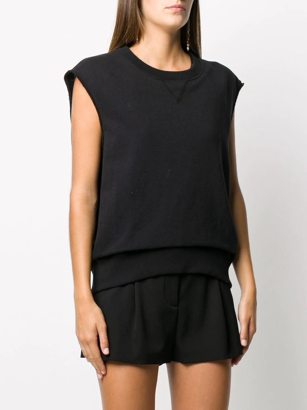 sleeveless cotton T-shirt  - 3