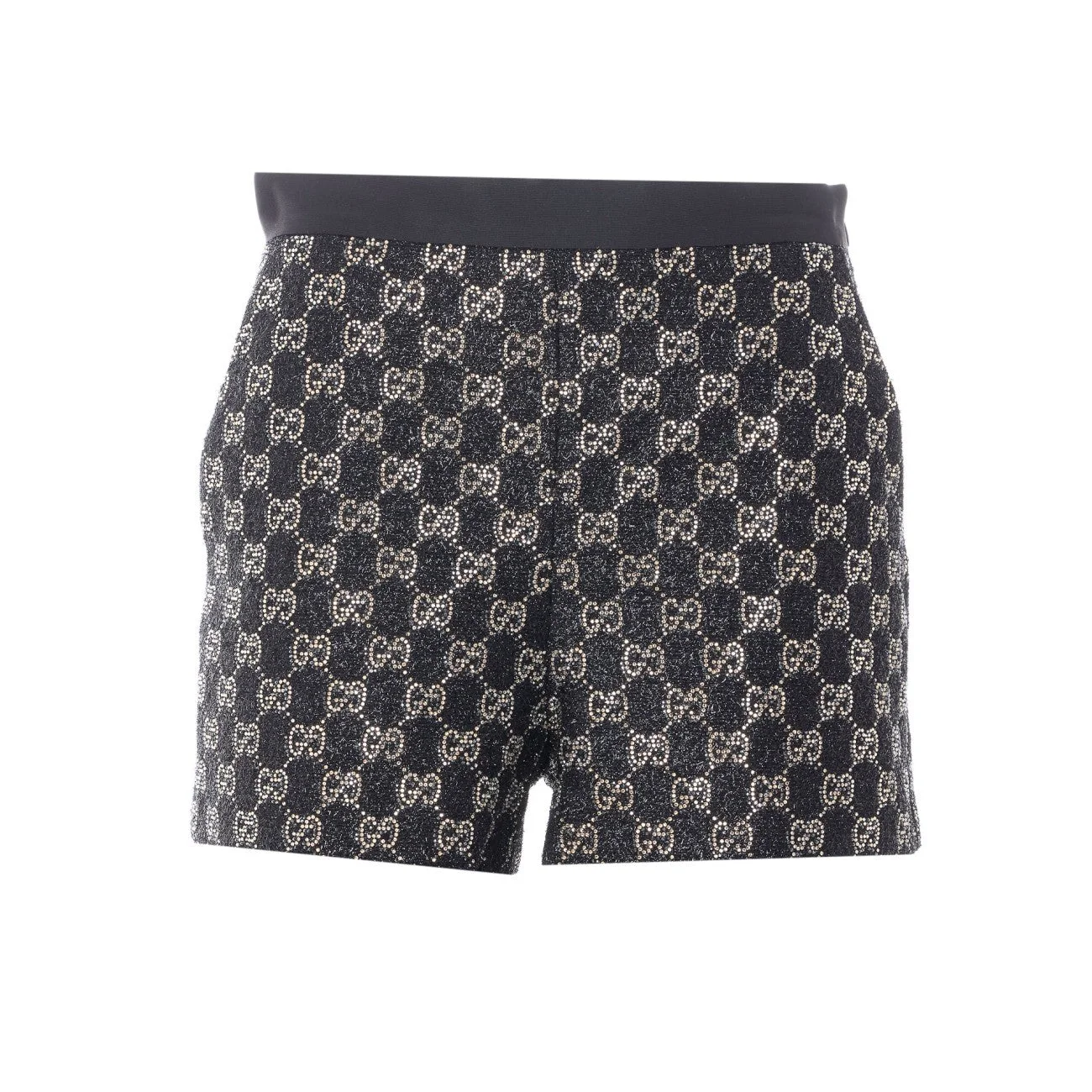 Gucci Women Embroidered Wool Tweed Lame' Shorts - 1