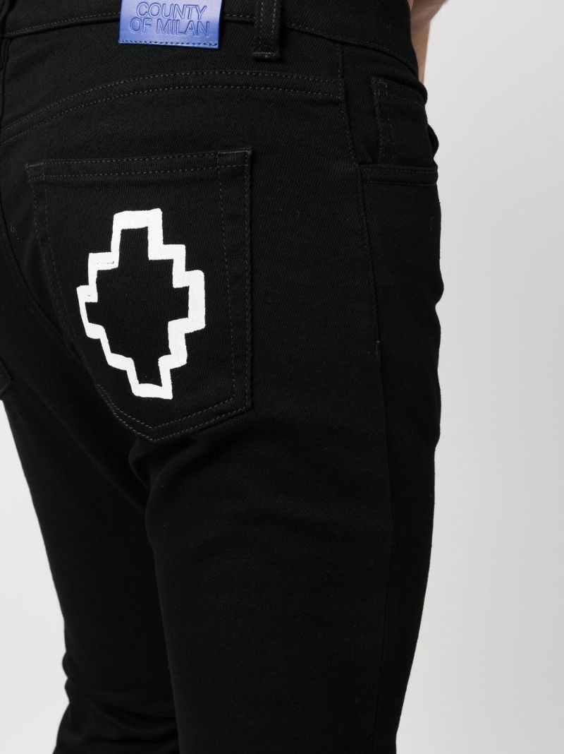 Tempera Cross logo-print slim-cut jeans - 5