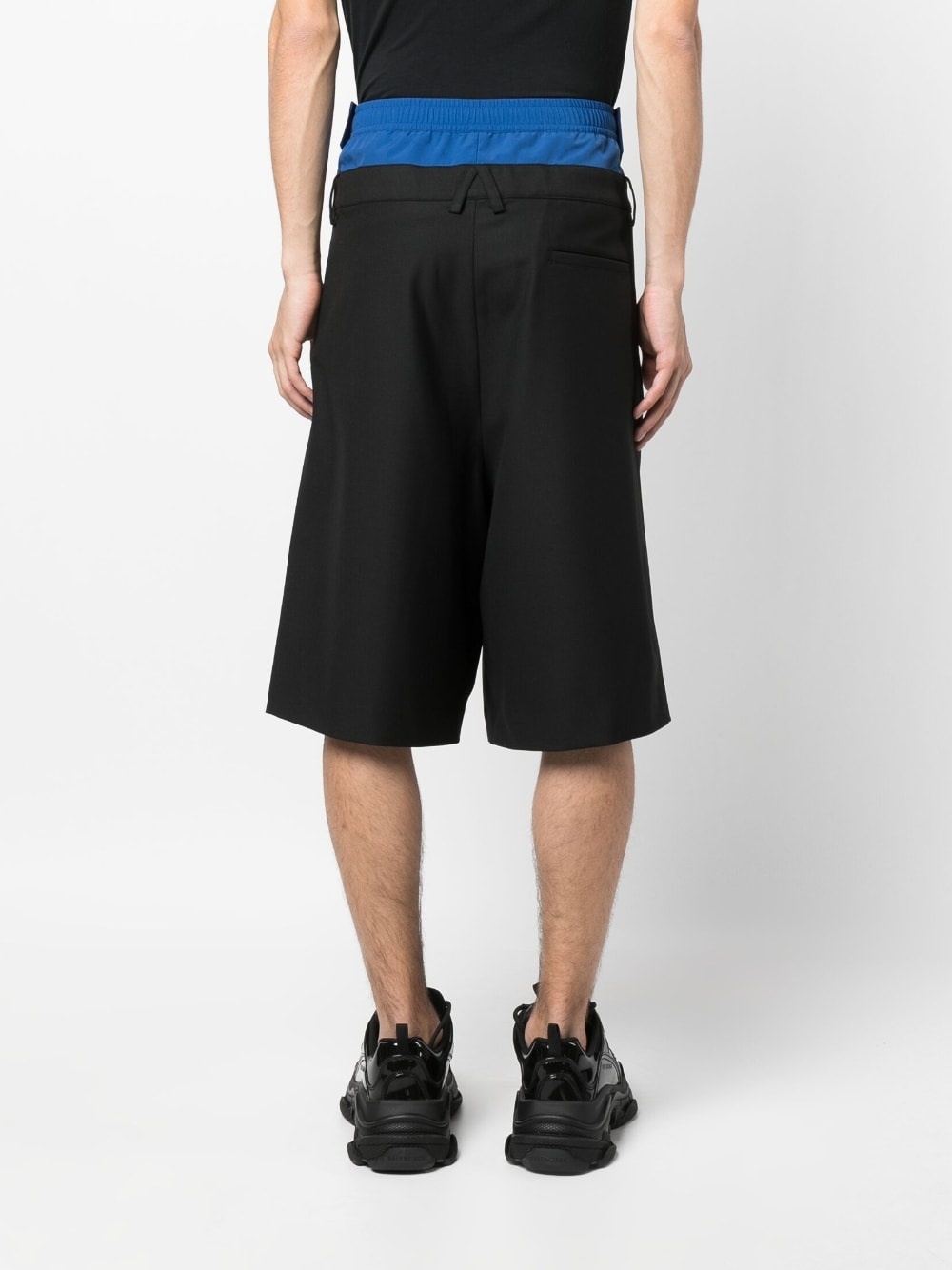 layered-design knee-length shorts - 4