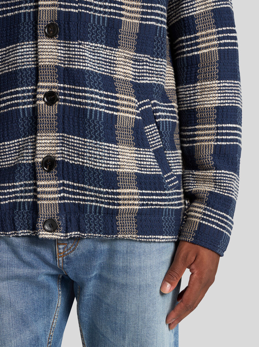 KNIT COTTON AND LINEN OVERSHIRT - 2