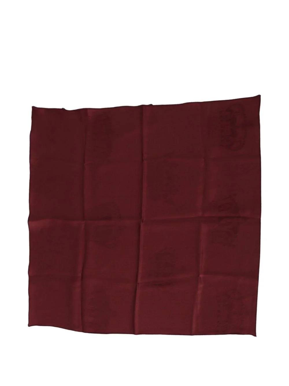 crown-motif silk handkerchief - 1