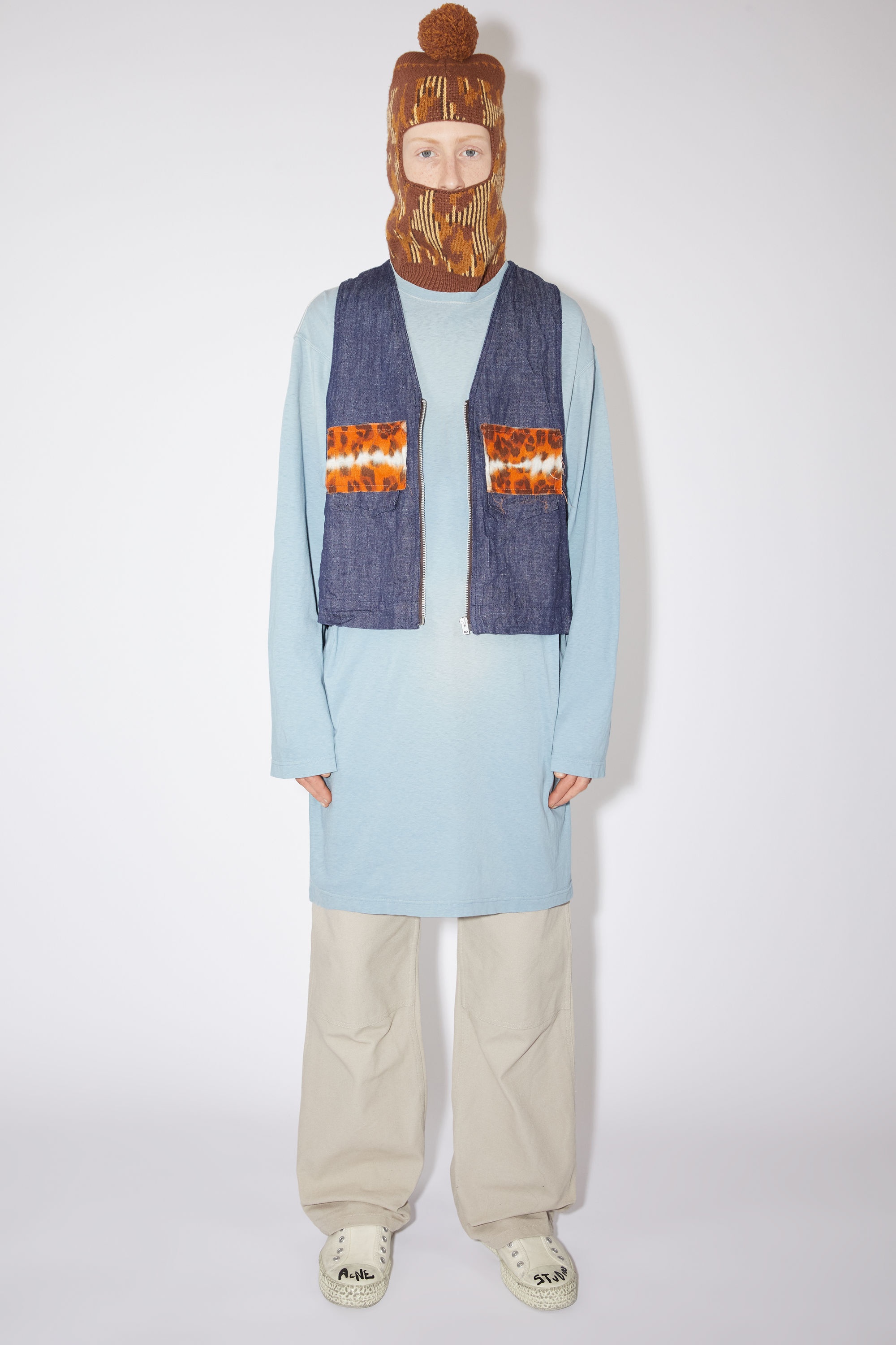 Fluid denim vest - Indigo blue - 2