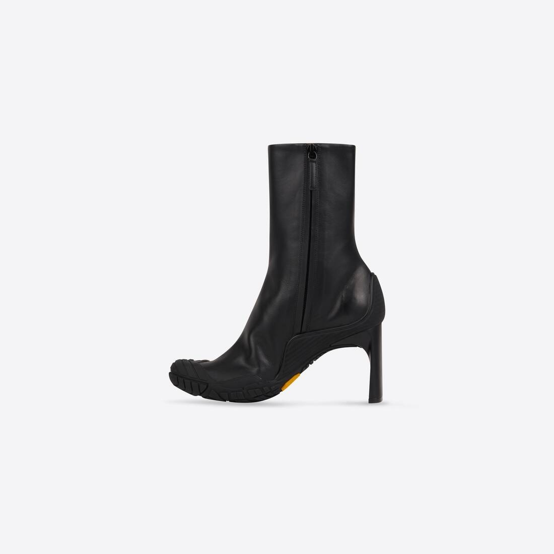 Women's Heeled Toe 80mm Bootie in Black - 5