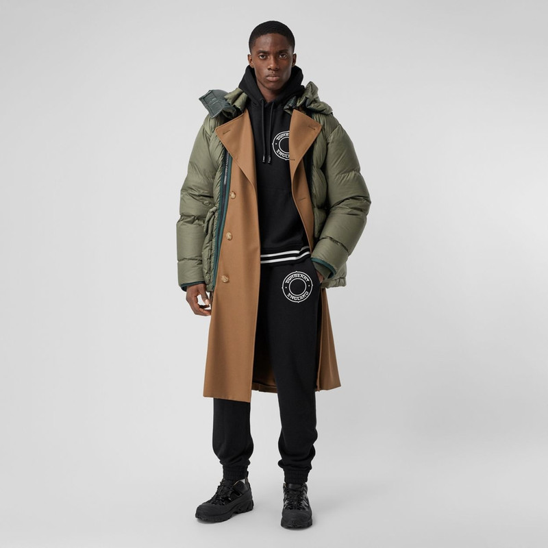 Sleeveless Wool Trench Coat with Detachable Puffer 9