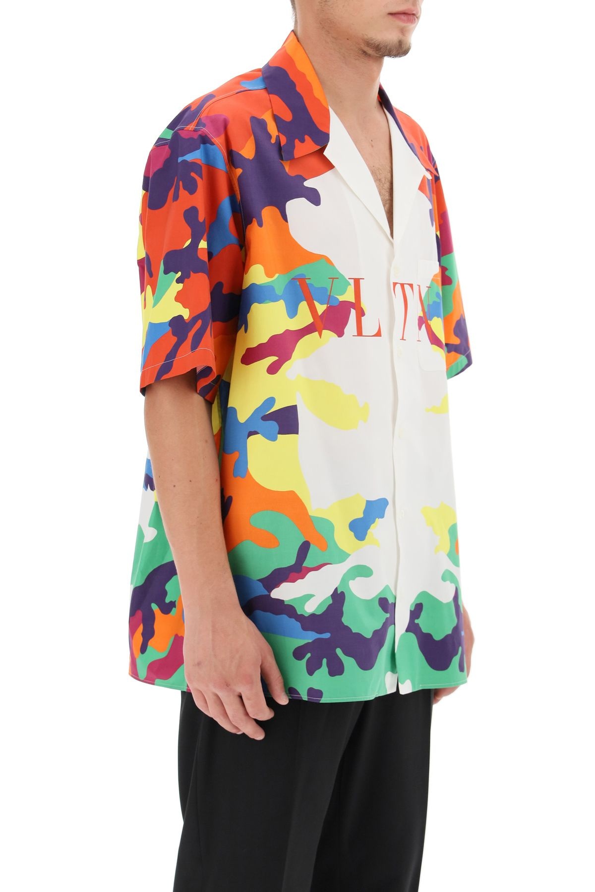 SHORT-SLEEVED SHIRT WITH CAMOU7 VLTN PRINT - 3