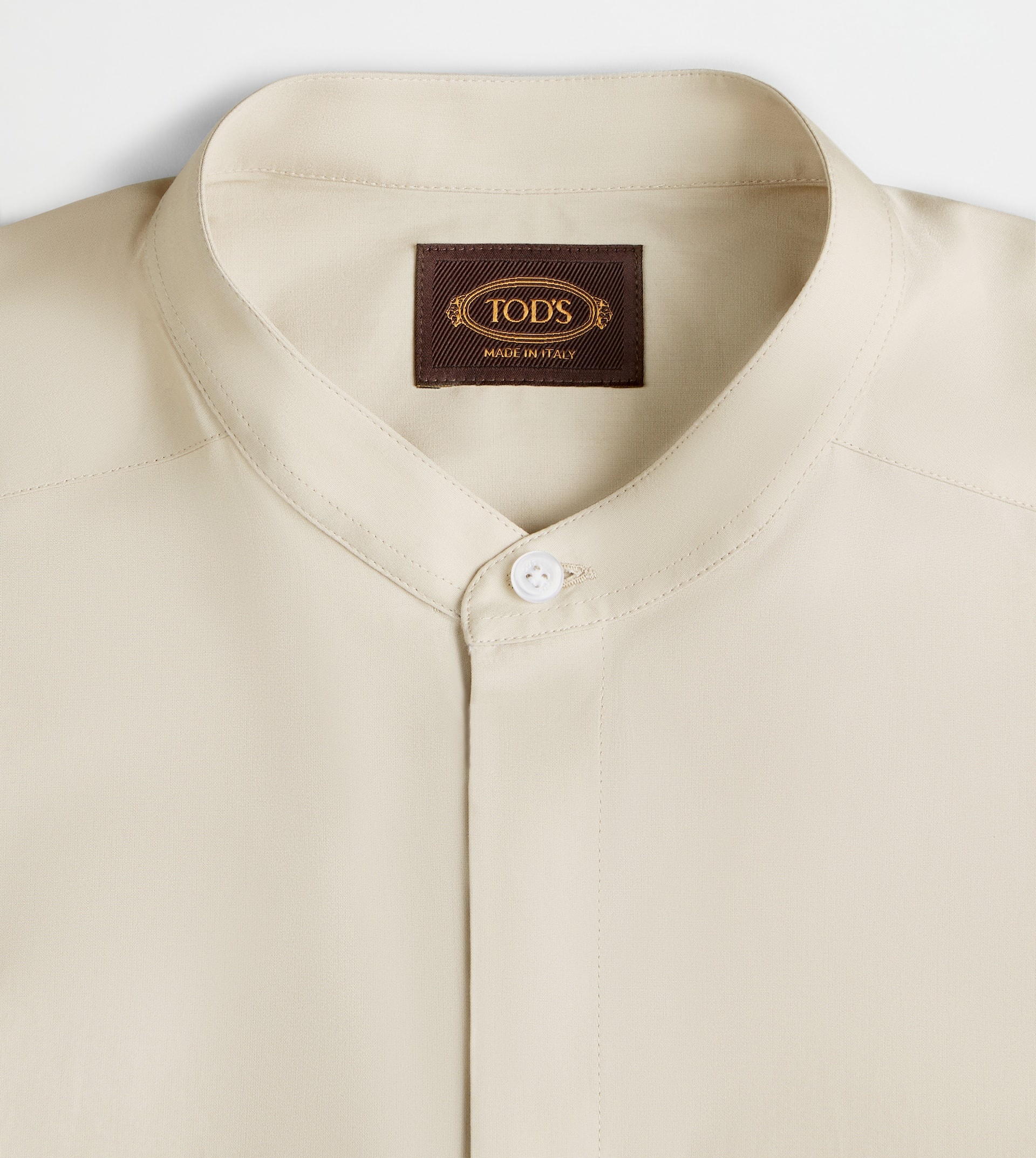 SHIRT IN COTTON - BEIGE - 8
