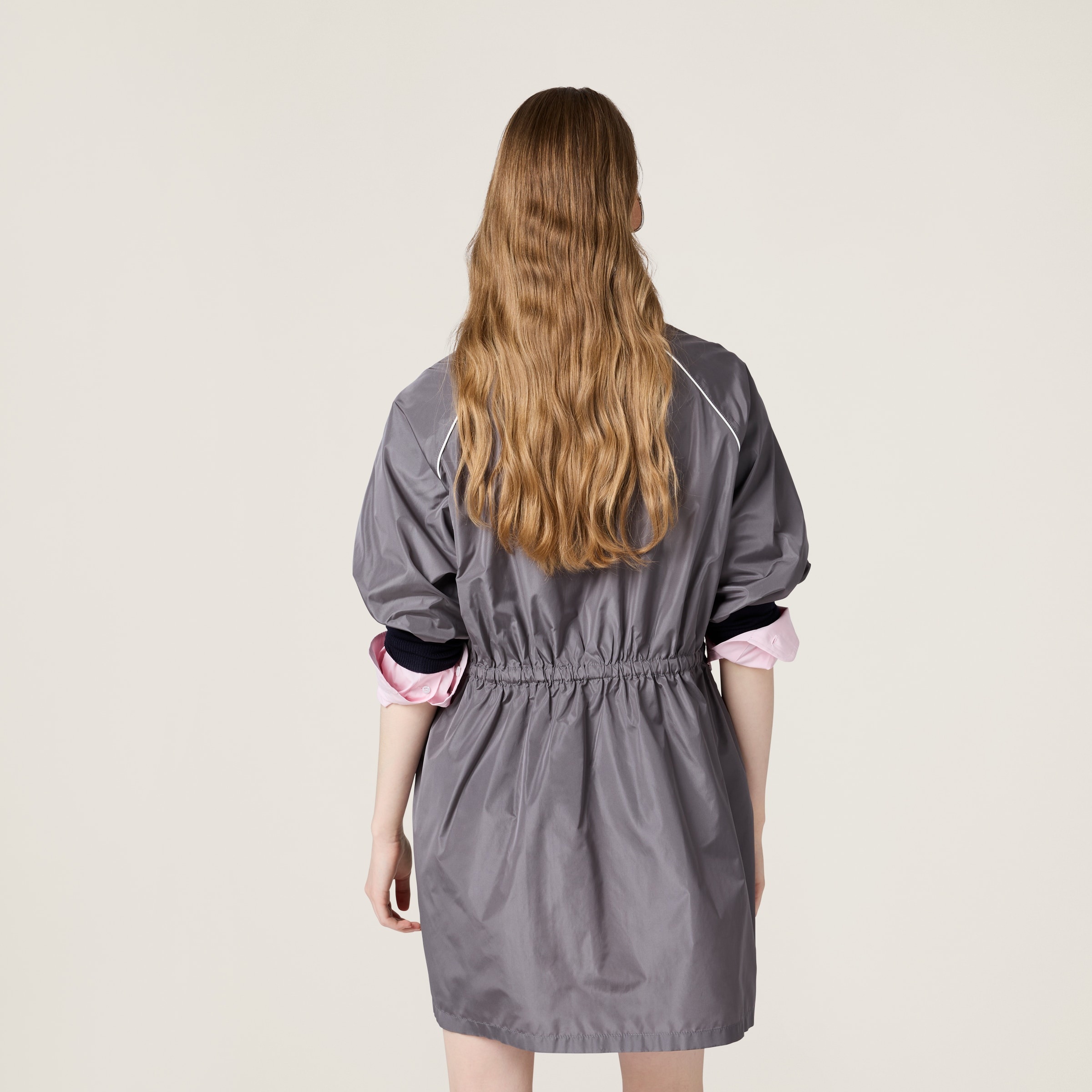 Technical silk mini-dress - 3