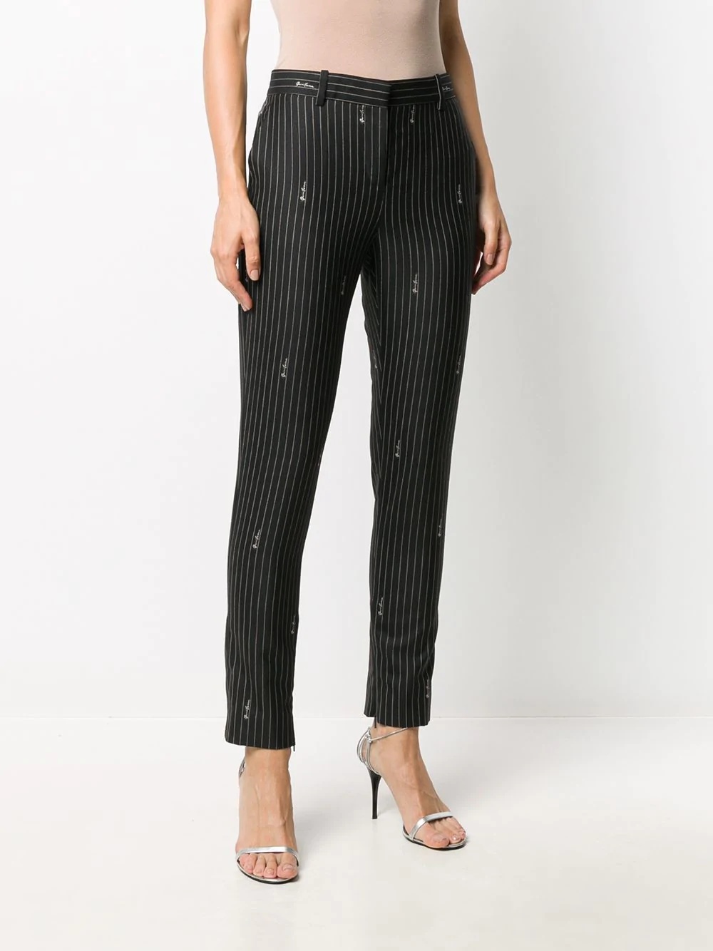 pinstripe tailored trousers - 3