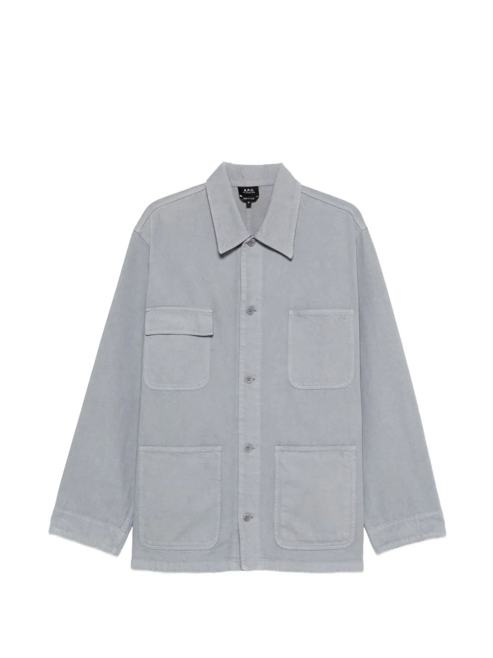 patch-pocket overshirt jacket - 1