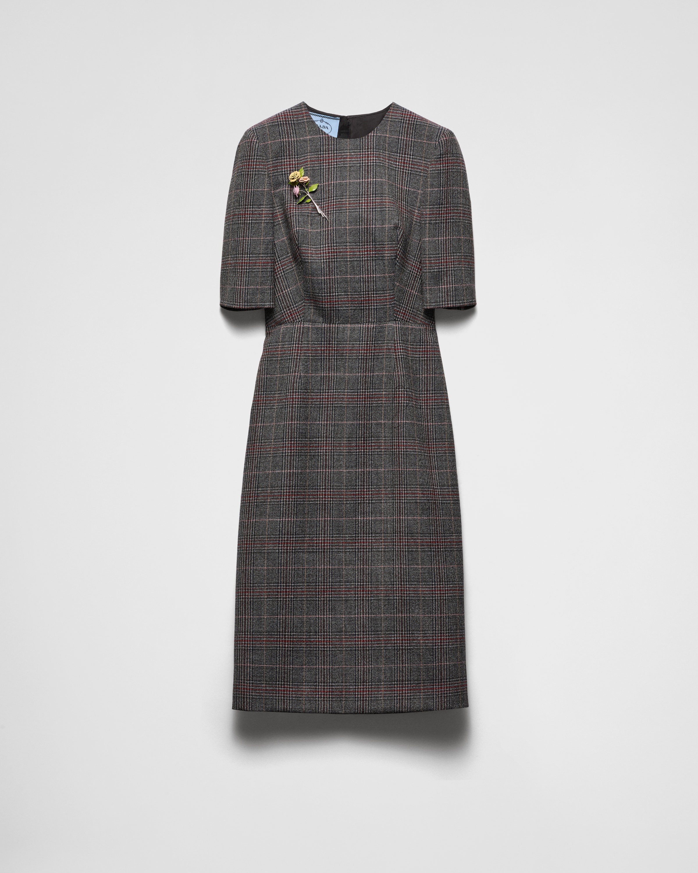 Prince-of-Wales checked midi-dress - 1