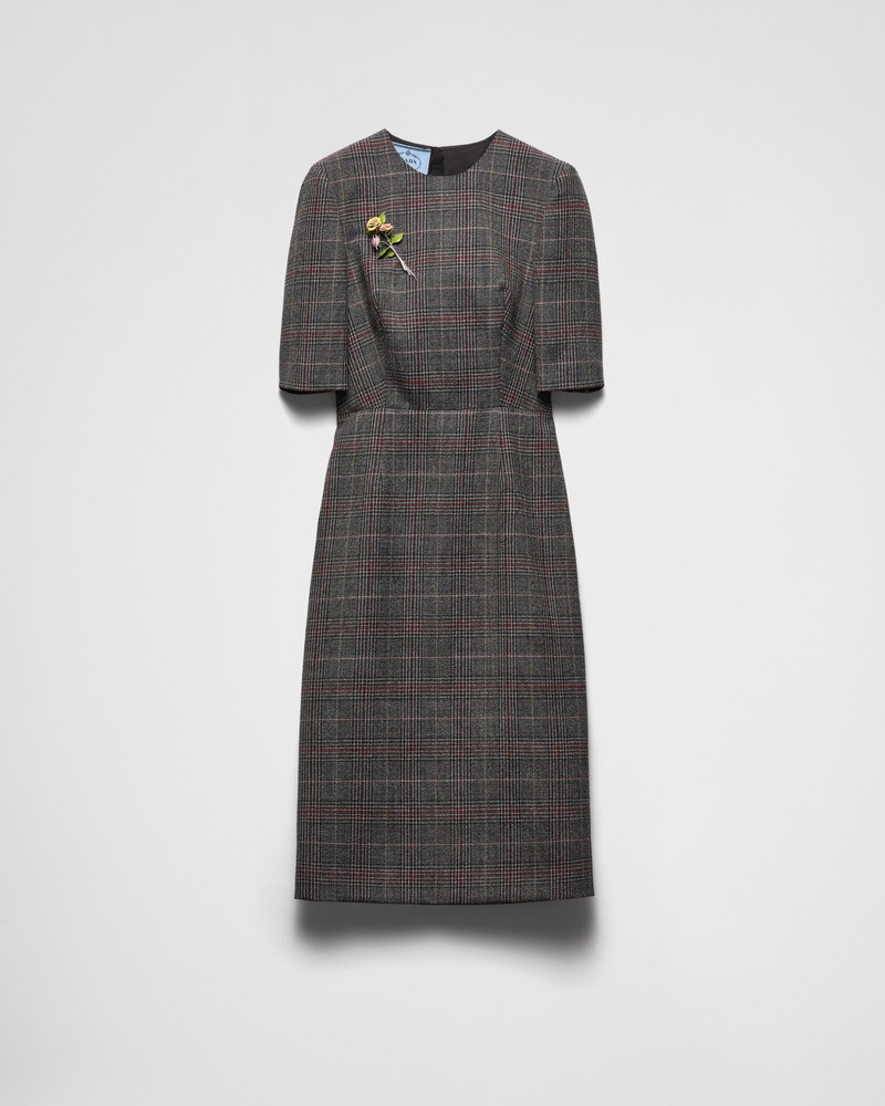 Prince-of-Wales checked midi-dress 1