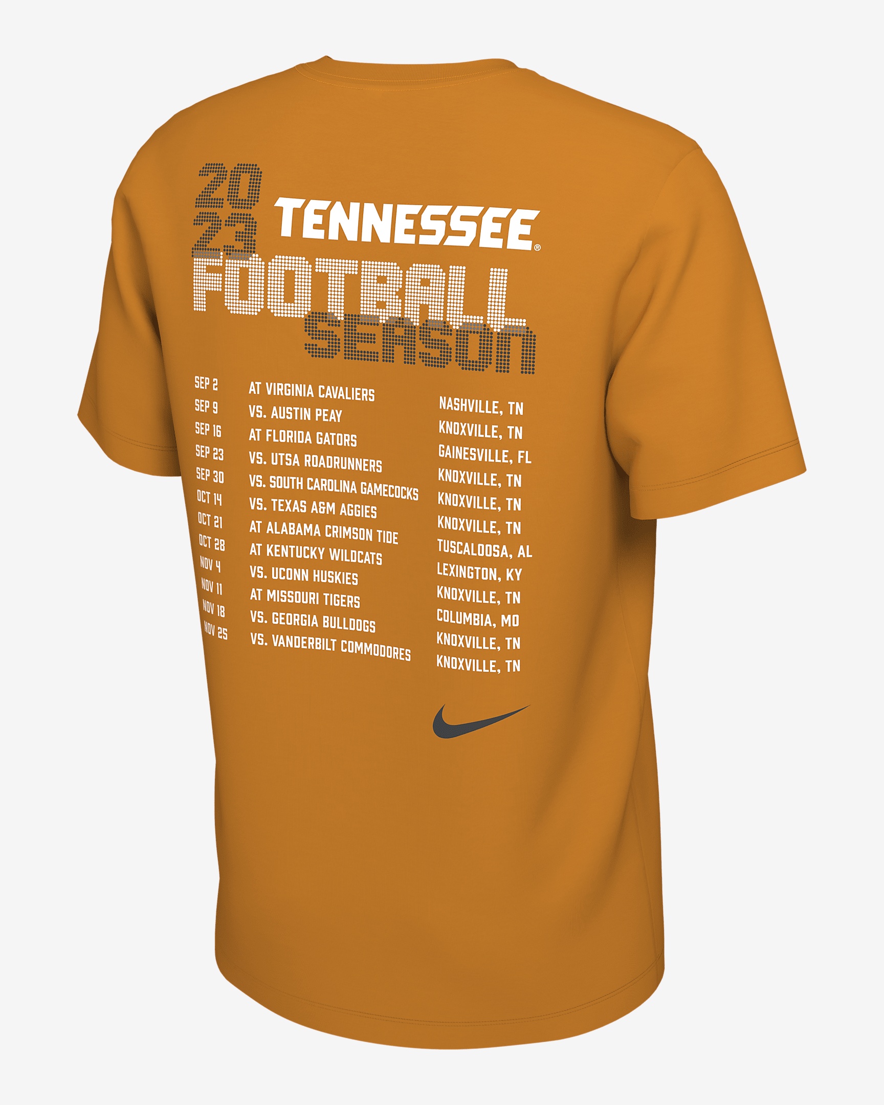 Tennessee Schedule Nike Men's College T-Shirt - 2