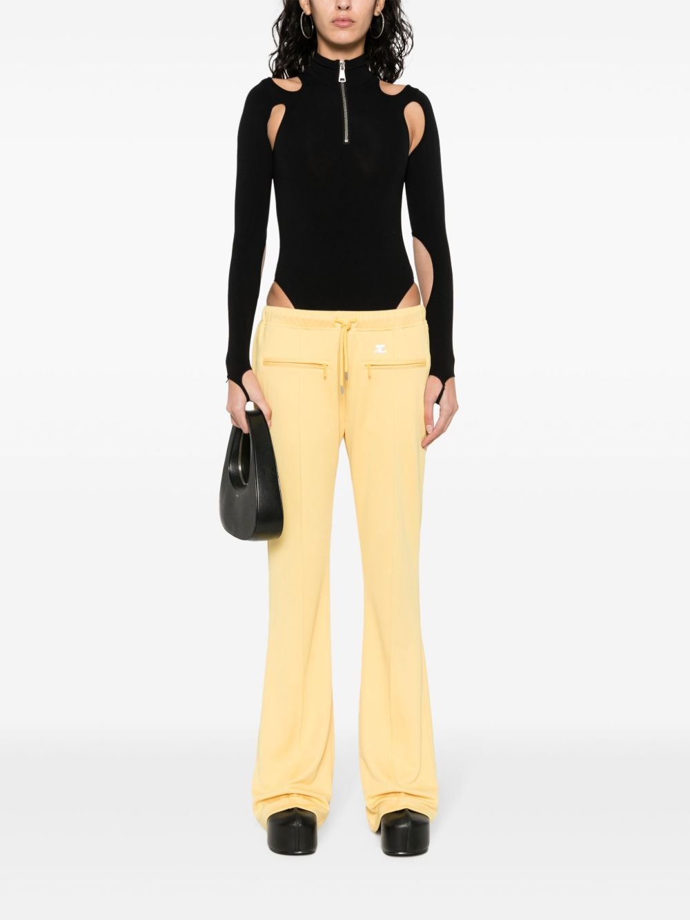 logo-appliqué wide trousers - 2
