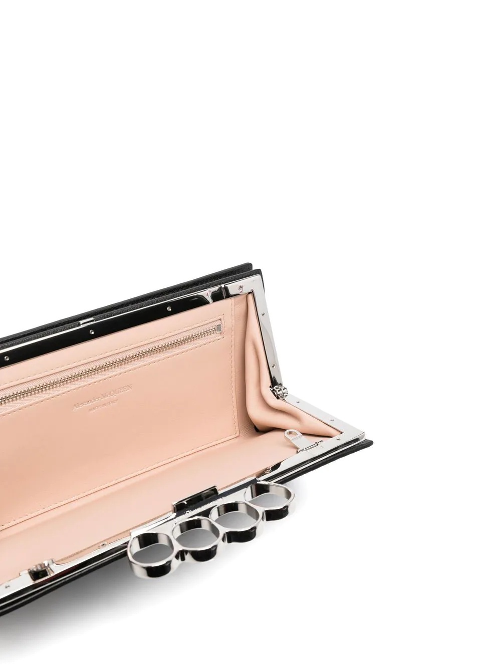 four-ring leather clutch bag - 5