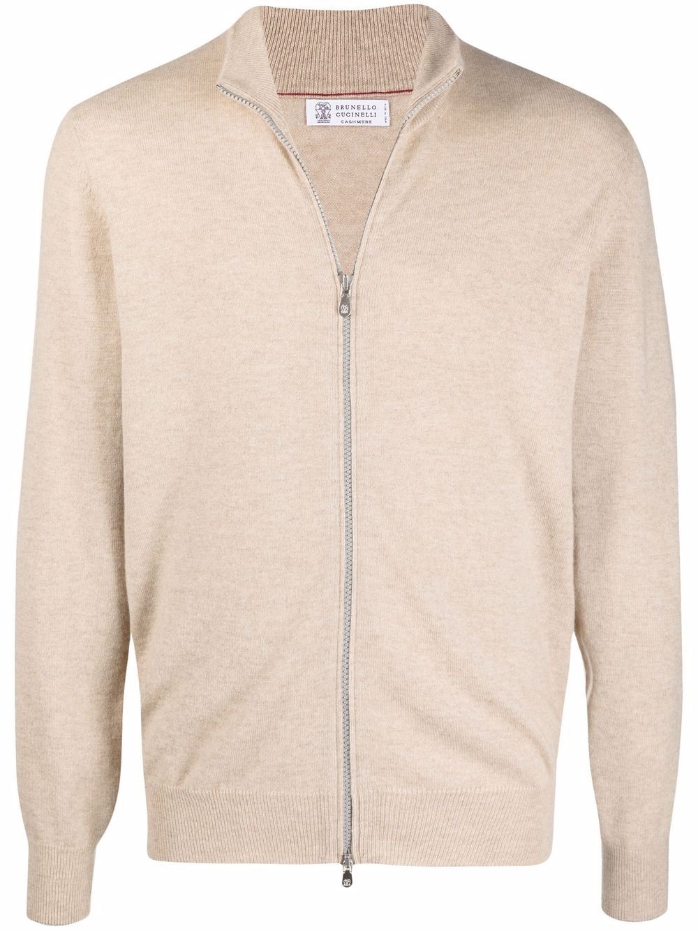 zip-up cashmere cardigan - 1