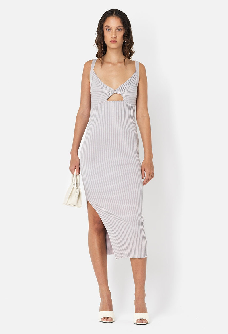 John Elliott MINERAL WASH GINZA RIB TWIST DRESS outlook
