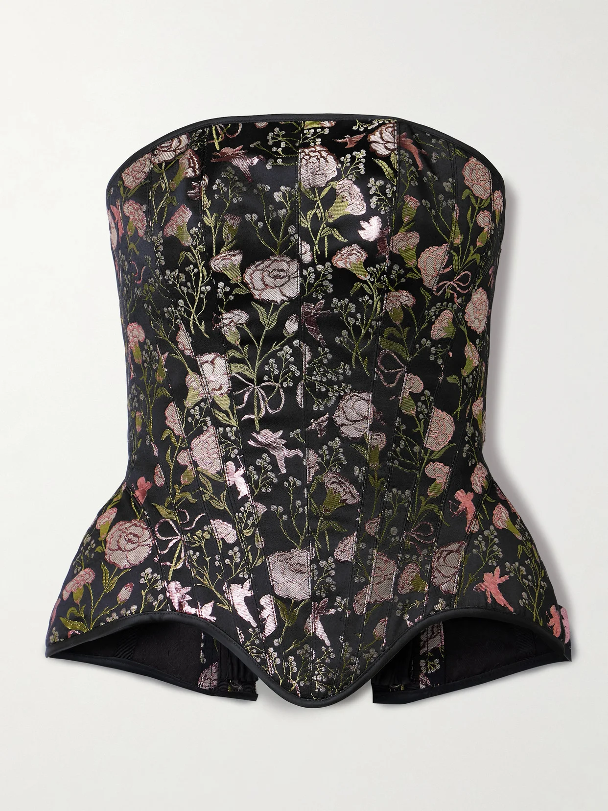 Julie Strapless Brocade Bustier Top - 1