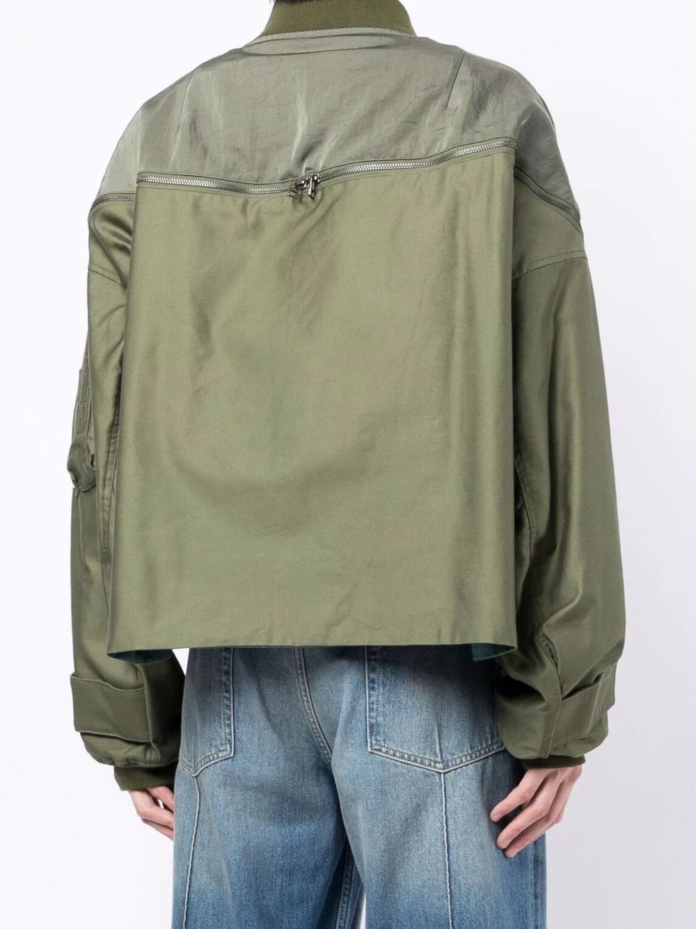 zip-detailing bomber jacket - 4