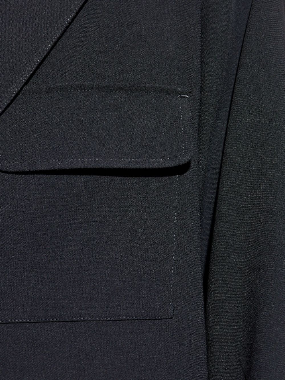 flap-pocket wool blazer - 5