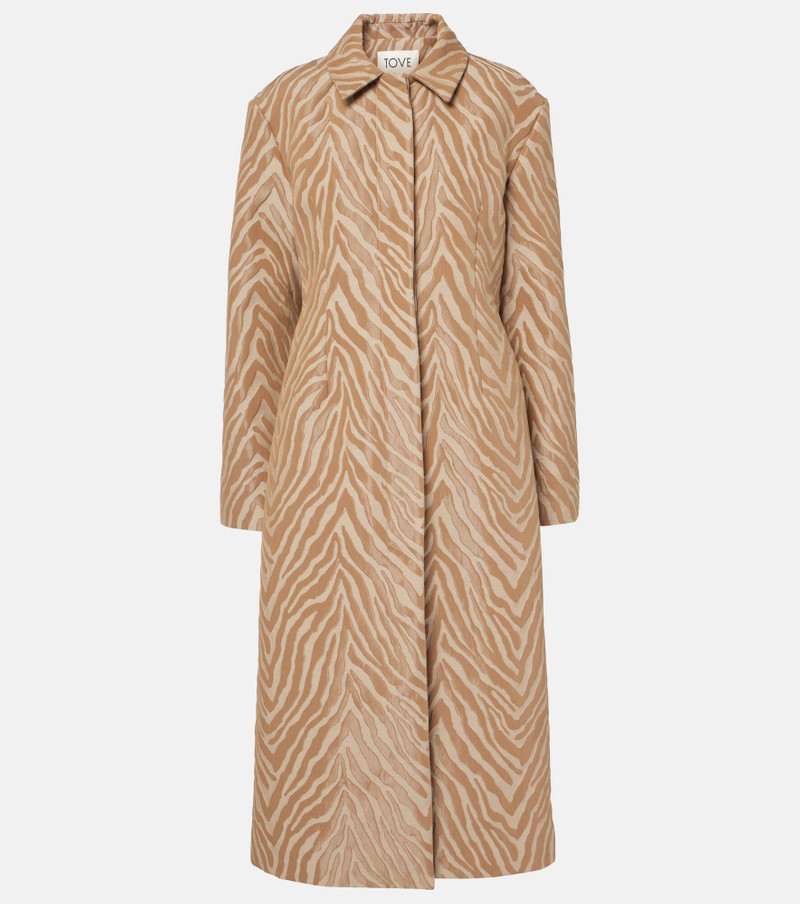 Mira cotton-blend jacquard coat - 1
