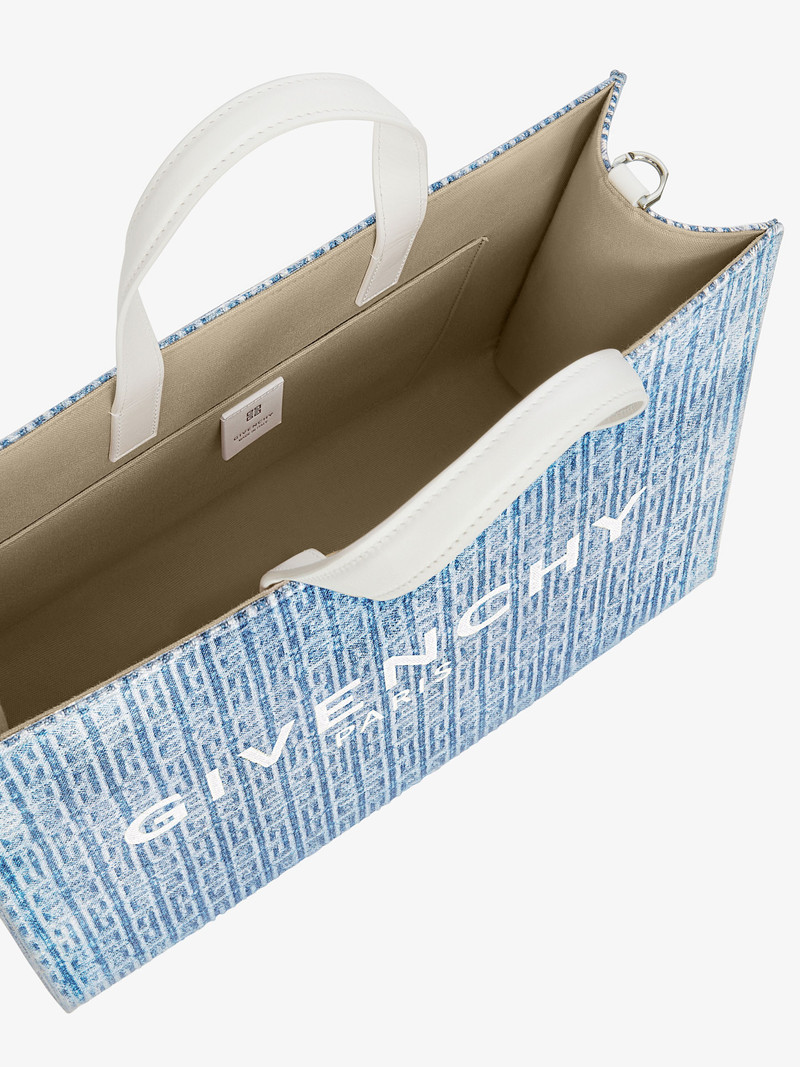 MEDIUM G-TOTE SHOPPING BAG IN 4G DENIM 5