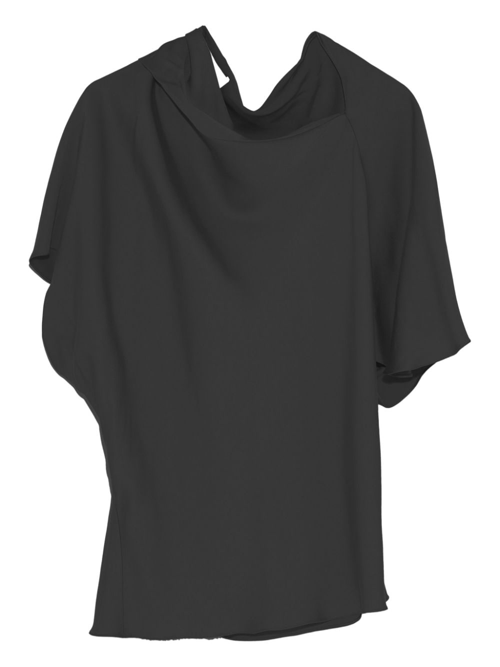 asymmetric matte-satin top - 2