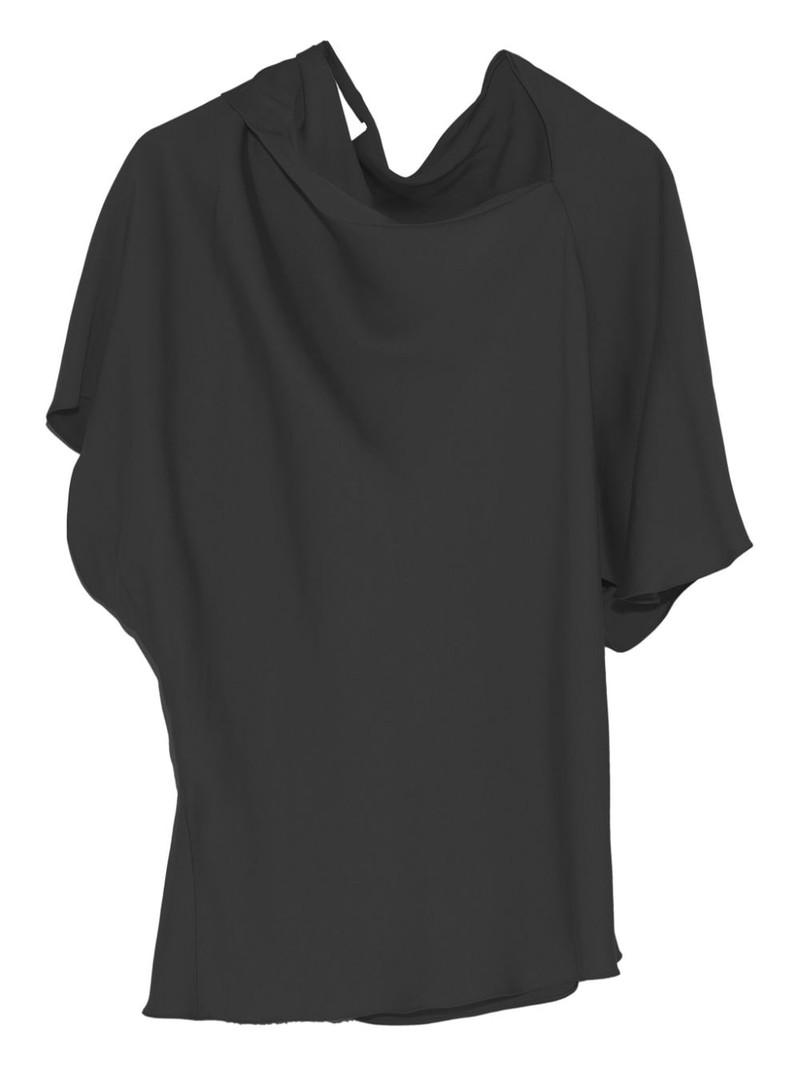 Yves Salomon asymmetric matte-satin top outlook