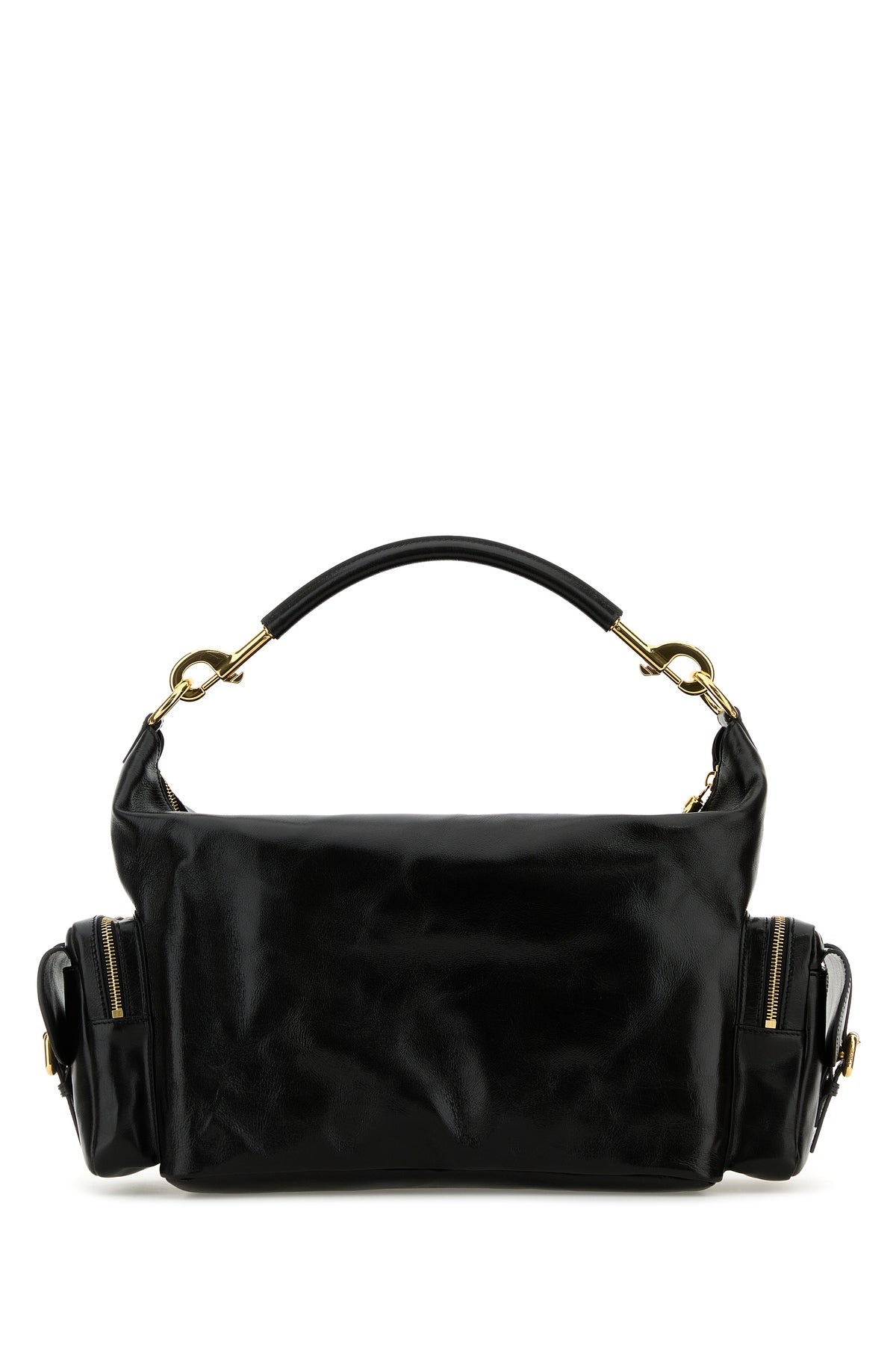 Black leather large shopping bag - 3