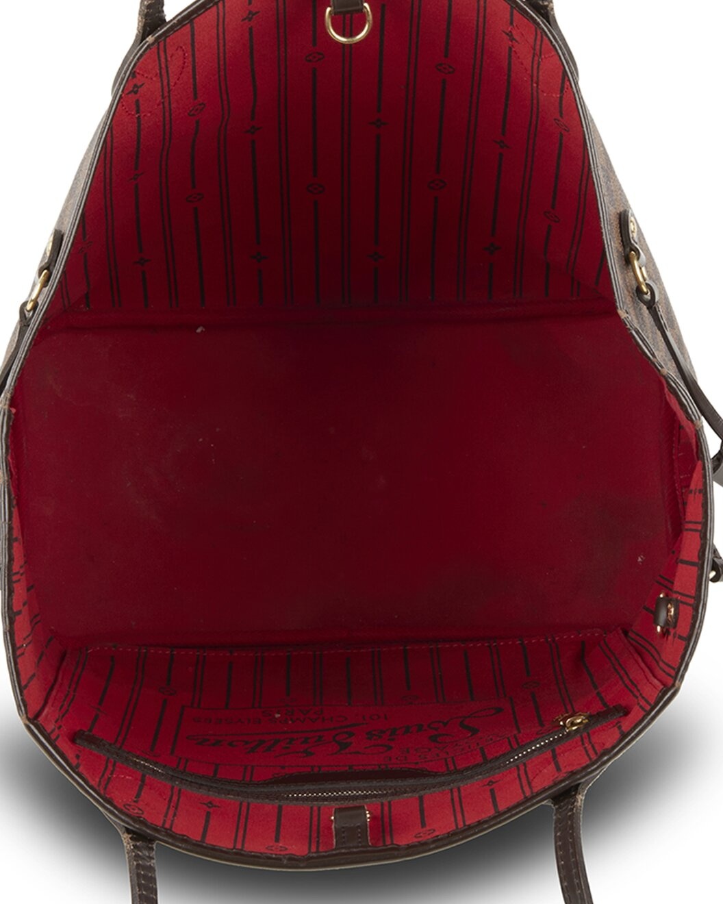 Louis Vuitton Damier Ebene Canvas Neverfull Cherry MM (Authentic Pre-Loved) - 4