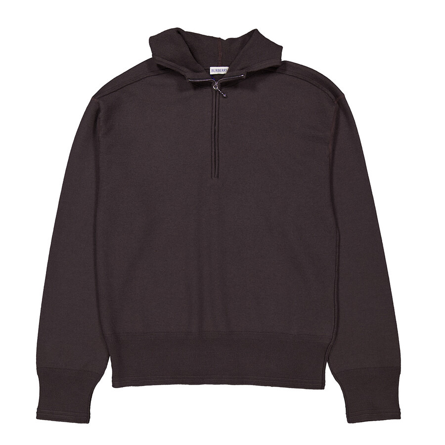 Burberry Half-Zip Wool Hooded Sweatshirt - 9