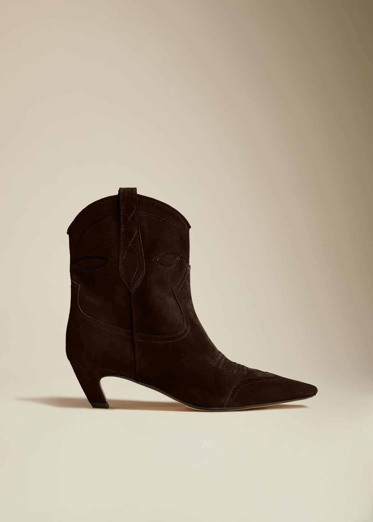The Dallas Ankle Boot in Coffee Suede - 1