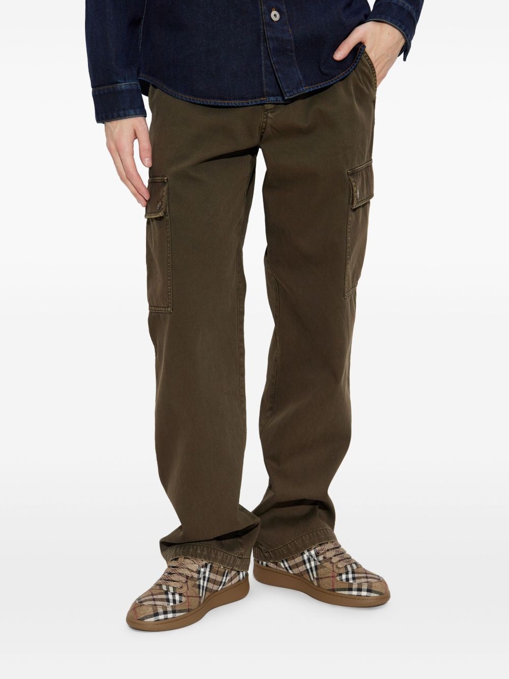 straight-leg cargo trousers - 3