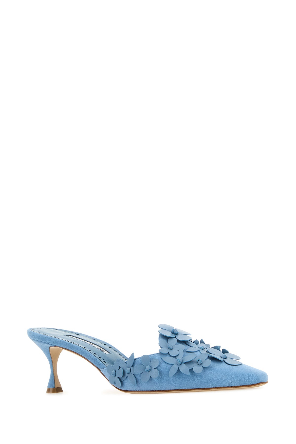 Light blue suede Harnes mules - 2