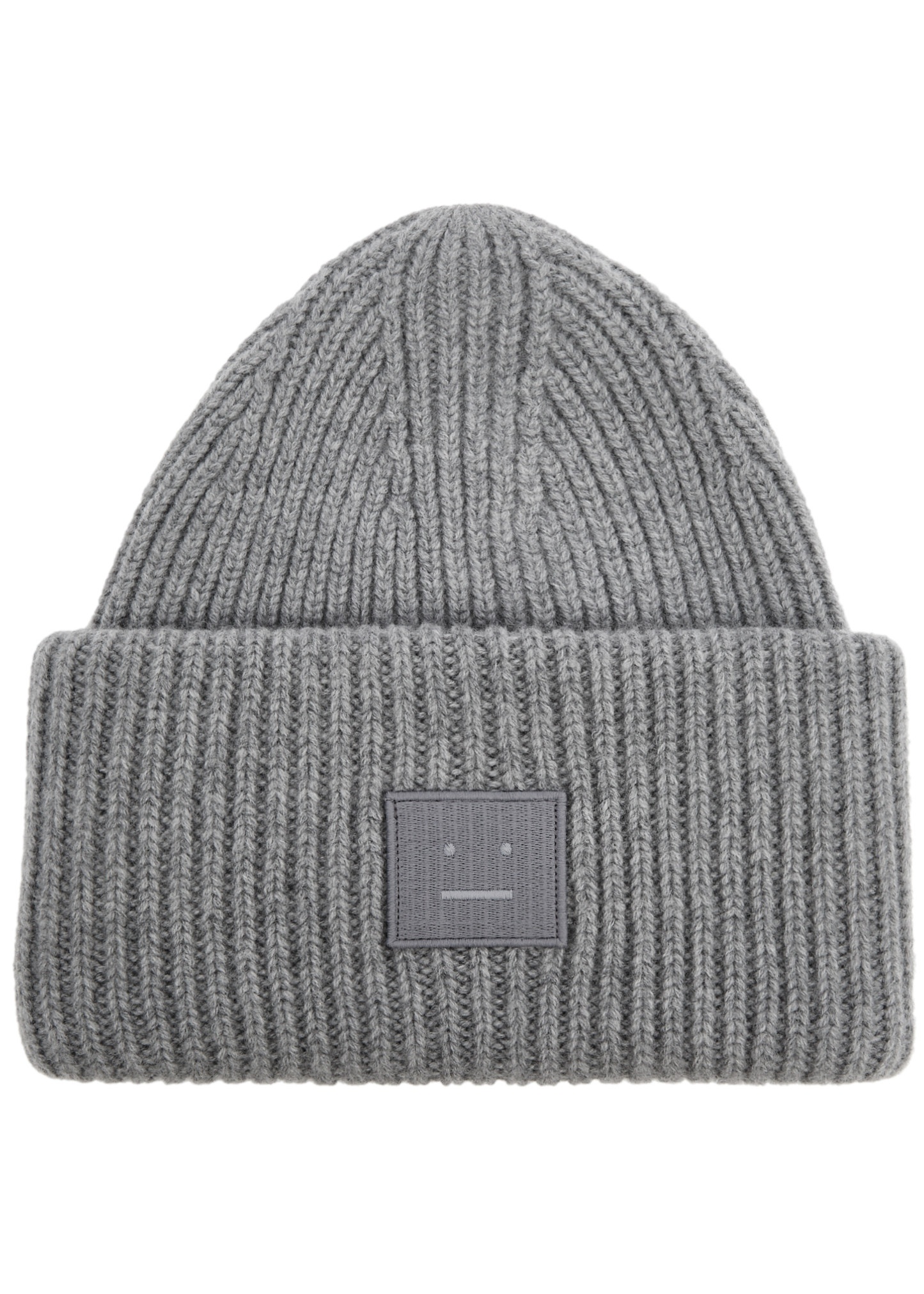 Pansy logo ribbed wool beanie - 1