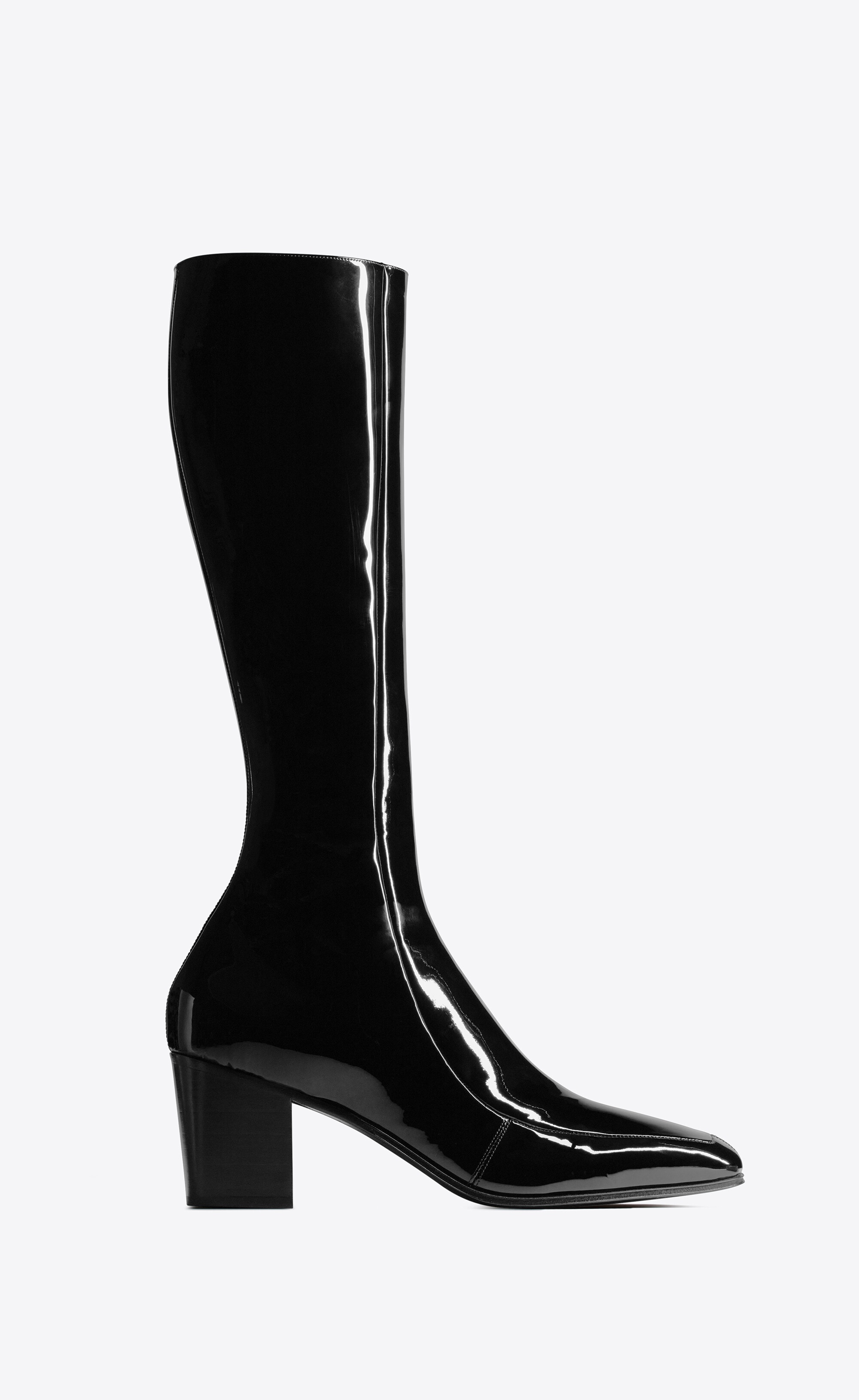 otto zipped boots in patent leather - 1