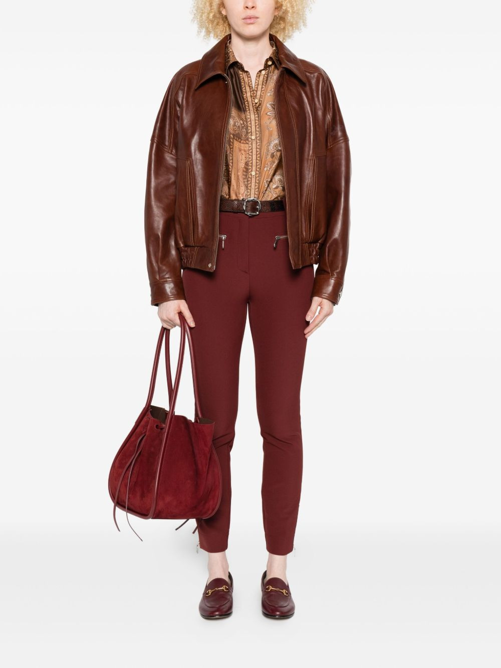 zip-detail trousers - 2