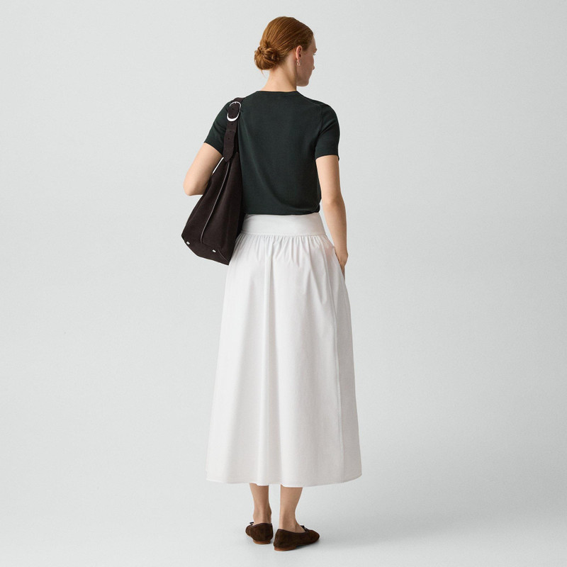 Theory Vented Skirt in Relaxed Poplin outlook