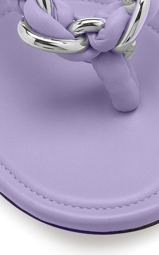 Dot Lagoon Chain Flat Sandals purple - 7