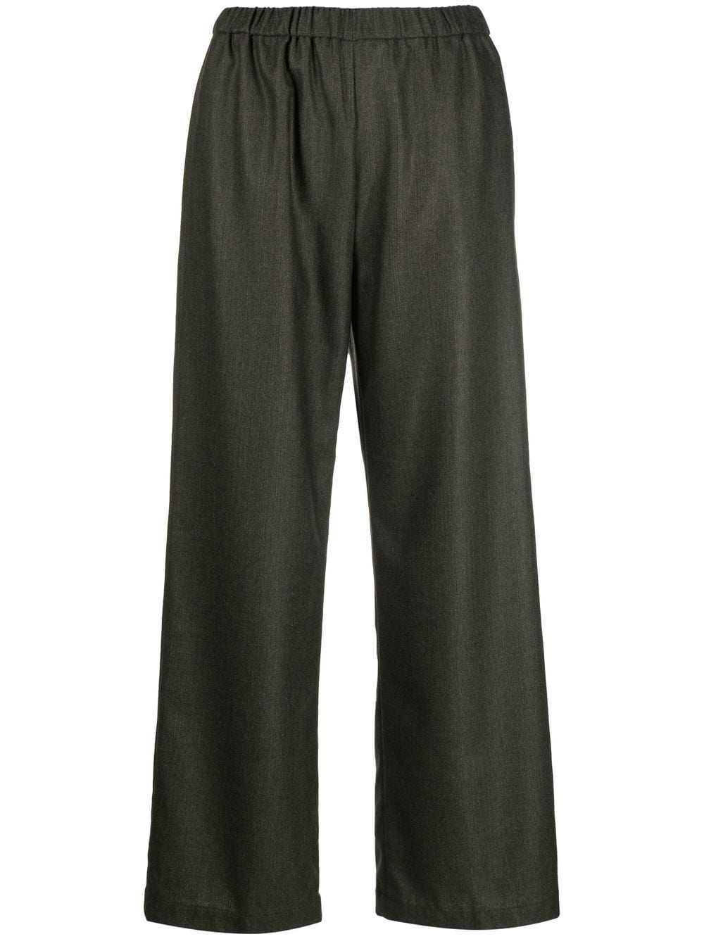 straight-leg wool-cashmere trousers - 1