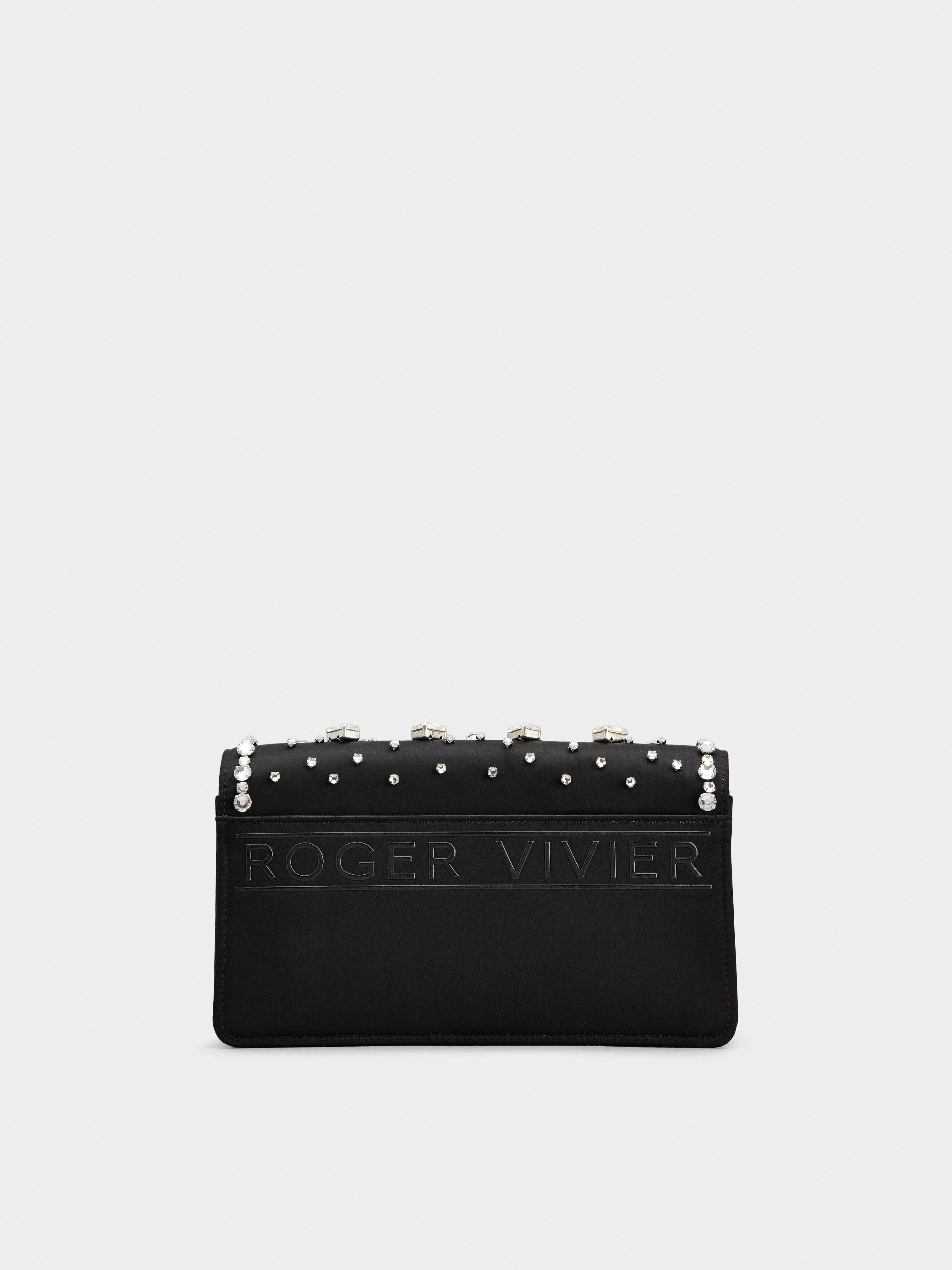 Viv' Choc Strass Flower Net Mini Bag in Satin - 5