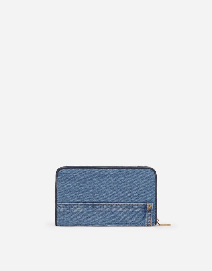 Zip-around Devotion wallet in patchwork denim - 3