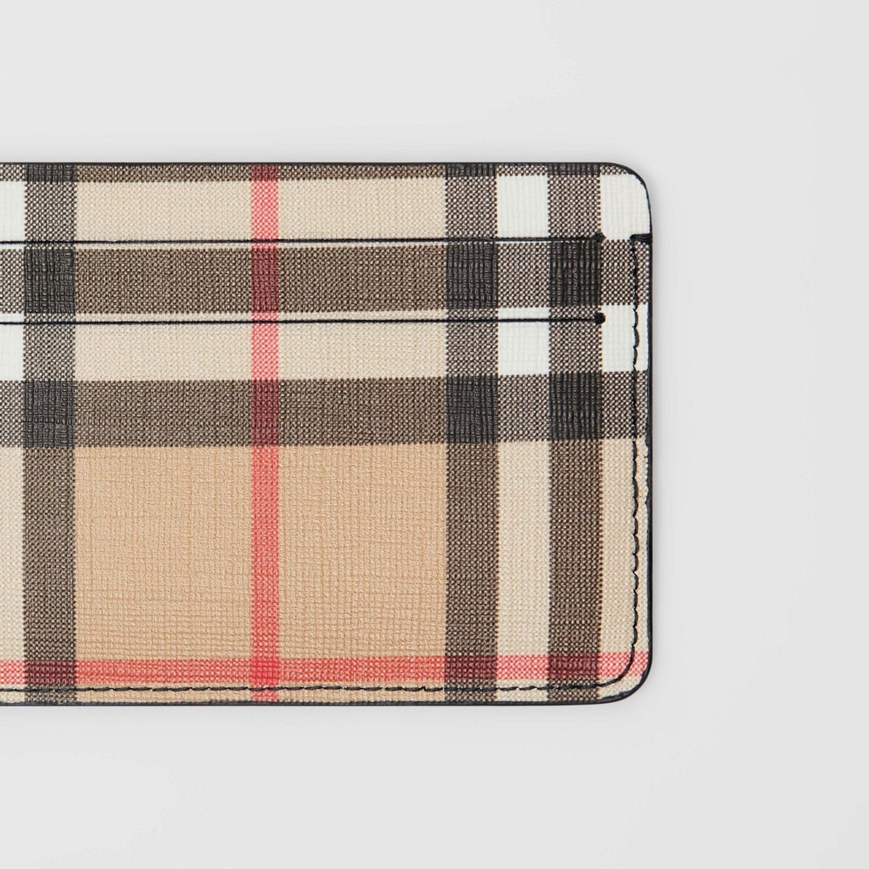 Vintage Check E-canvas Card Case - 2