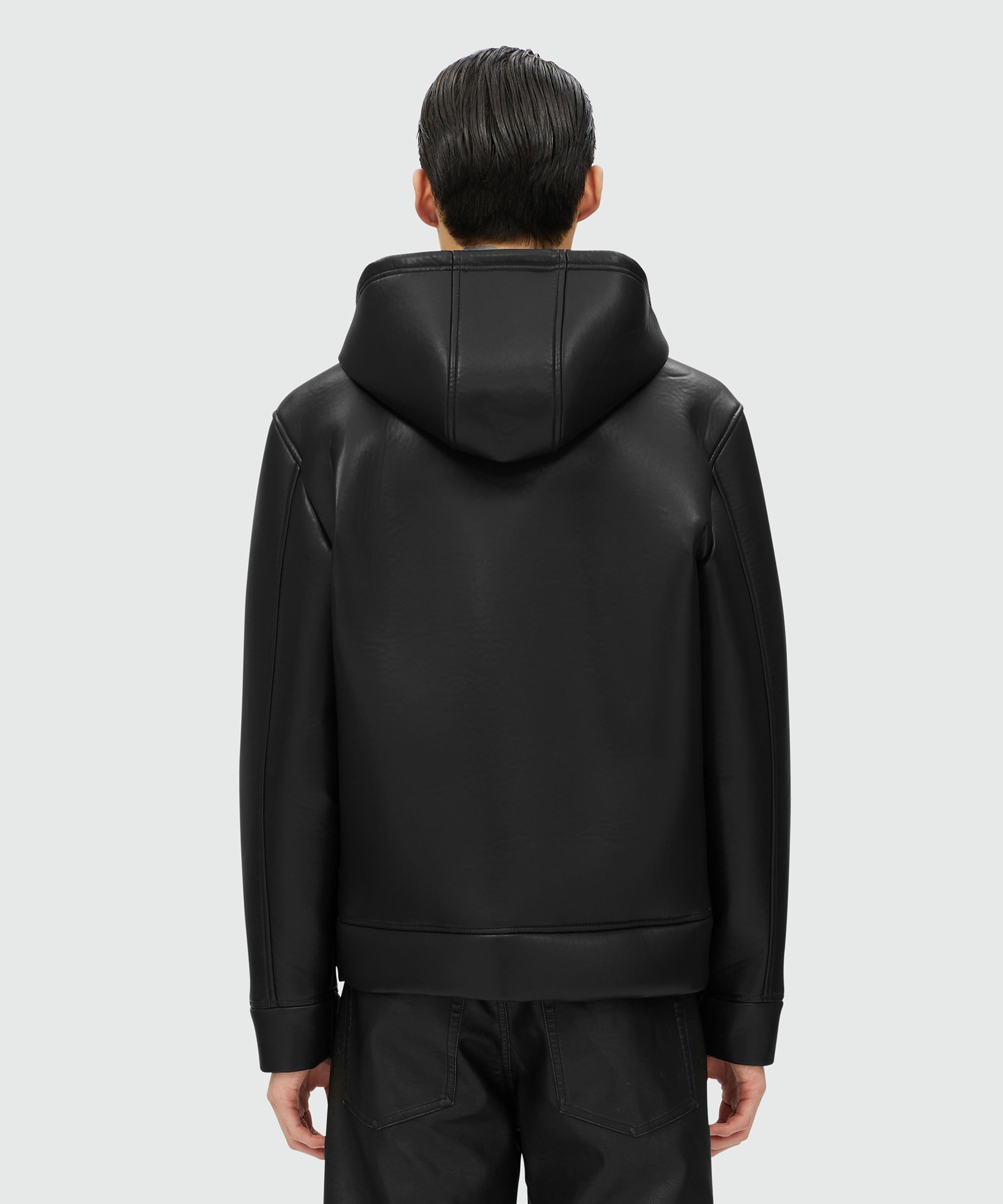 Scuba-effect faux-leather jacket - 3